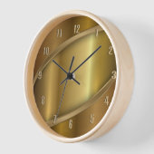 Shiny Metallic Golden Geometric Elegantes Design Uhr (Winkel)