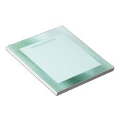 Shiny Metallic Iridescent Minze Green Name Notepad Notizblock (angewinkelt)