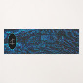 Shiny Metallic, leuchtend blau, abstrakt Yogamatte (Vorderseite (Horizontal))