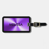 Shiny Metallic Lila Print Gepäckanhänger (Vorderseite horizontal)