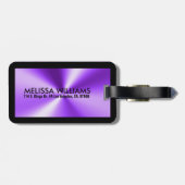 Shiny Metallic Lila Print Gepäckanhänger (Rückseite horizontal)