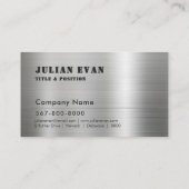 Shiny Metallic Mechanic Automotive Repair Service  Visitenkarte (Rückseite)