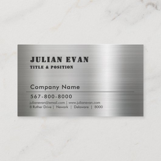 Shiny Metallic Mechanic Automotive Repair Service  Visitenkarte (Rückseite)