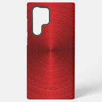 Shiny Metallic Red Texture Stainless Steel Look