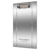 Shiny metallic silbergrau Hintergrund Klemmbrett (Links)