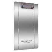 Shiny metallic silbergrau Hintergrund Klemmbrett (Rechts)