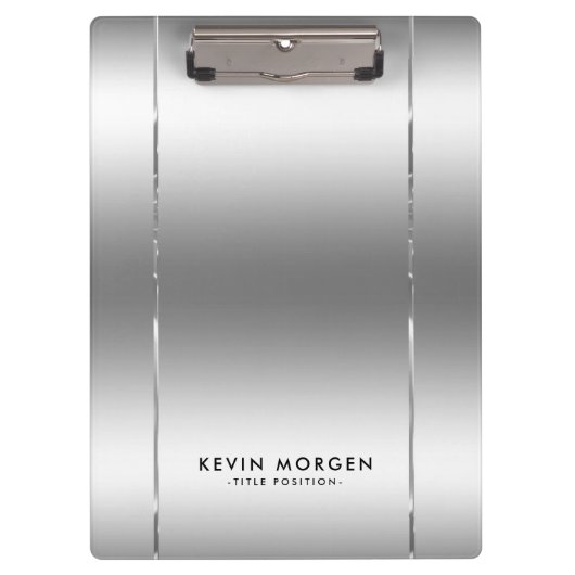 Shiny metallic silbergrau Hintergrund Klemmbrett (Vorderseite)