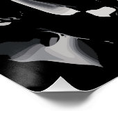 Shiny Metallic Skull Artwork Poster (Ecke)