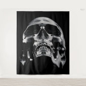 Shiny Metallic Skull Artwork Wandteppich (Vorderseite)