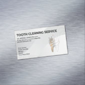 Shiny Metallic Tooth Logo | Zahnmedizin Magnetische Visitenkarte (Beispiel)