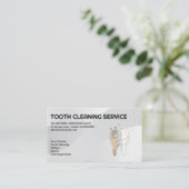 Shiny Metallic Tooth Logo | Zahnmedizin Visitenkarte (Stehend Vorderseite)