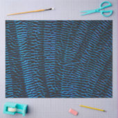 Shiny metallic vibrant neon blue abstract texture seidenpapier (Basteln)