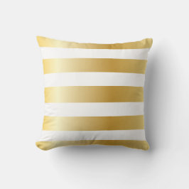 Shiny Metallic Wide Gold Streifen Muster Kissen