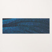 Shiny metallische blauer abstrakt Ihr Name Yogamatte (Rückseite (Horizontal))