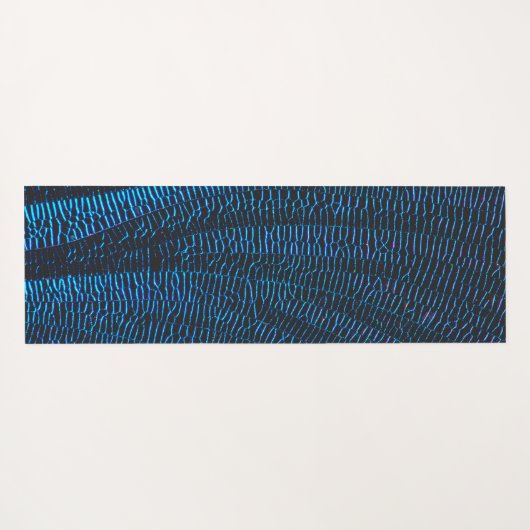 Shiny metallische blauer abstrakt Ihr Name Yogamatte (Rückseite (Horizontal))
