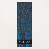 Shiny metallische blauer abstrakt Ihr Name Yogamatte (Vorderseite)