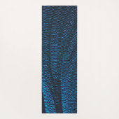 Shiny metallische blauer abstrakt Ihr Name Yogamatte (Rückseite)