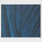 Shiny metallisches, leuchtend neonblaues abstrakte geschenkpapier (Flach)