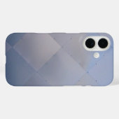Shiny Modern Checkered Metal Blue Case-Mate iPhone Hülle (Rückseite (Horizontal))