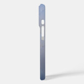 Shiny Modern Checkered Metal Blue Case-Mate iPhone Hülle (Rückseite / Links)