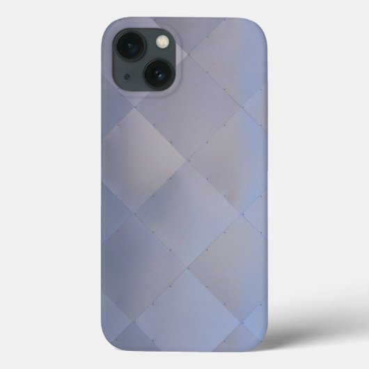 Shiny Modern Checkered Metal Blue Case-Mate iPhone Hülle (Rückseite)