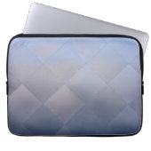 Shiny Modern Checkered Metal Blue Laptopschutzhülle (Vorderseite)