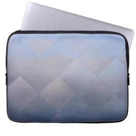 Shiny Modern Checkered Metal Blue Laptopschutzhülle