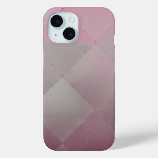 Shiny Modern Checkered Metal Pink Case-Mate iPhone Hülle (Rückseite)