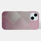Shiny Modern Checkered Metal Pink Case-Mate iPhone Hülle (Rückseite (Horizontal))
