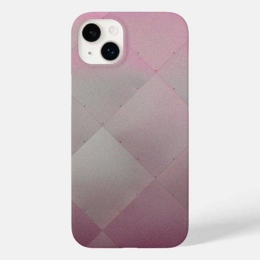 Shiny Modern Checkered Metal Pink Case-Mate iPhone Hülle (Rückseite)