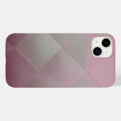 Shiny Modern Checkered Metal Pink Case-Mate iPhone Hülle (Rückseite (Horizontal))