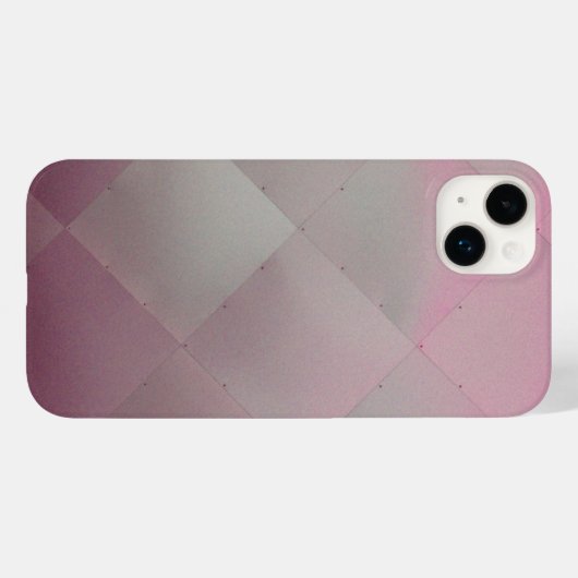 Shiny Modern Checkered Metal Pink Case-Mate iPhone Hülle (Rückseite (Horizontal))