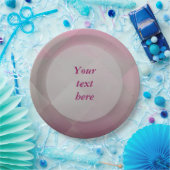 Shiny Modern Checkered Metal Pink jeden Text Pappteller (Party)