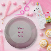 Shiny Modern Checkered Metal Pink jeden Text Pappteller (Party)