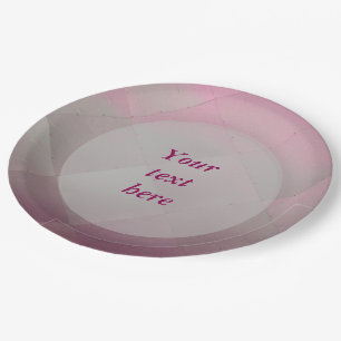 Shiny Modern Checkered Metal Pink jeden Text Pappteller
