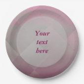 Shiny Modern Checkered Metal Pink jeden Text Pappteller (Vorderseite)