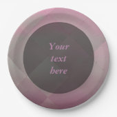 Shiny Modern Checkered Metal Pink jeden Text Pappteller (Vorderseite)