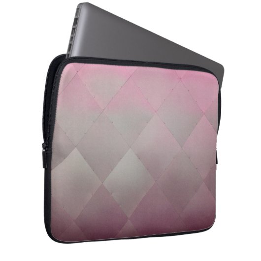 Shiny Modern Checkered Metal Pink Laptopschutzhülle (Vorne Rechts)