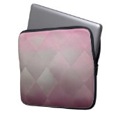 Shiny Modern Checkered Metal Pink Laptopschutzhülle (Vorderseite Links)