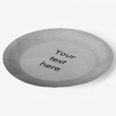 Shiny Modern Checkered Metal Silver beliebigen Tex Pappteller (Schrägansicht)