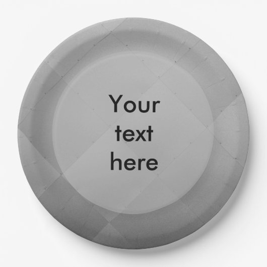 Shiny Modern Checkered Metal Silver beliebigen Tex Pappteller (Vorderseite)