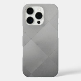 Shiny Modern Checkered Metal Silver iPhone 16 Pro Hülle