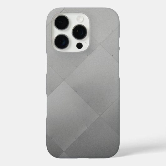 Shiny Modern Checkered Metal Silver Case-Mate iPhone Hülle (Rückseite)