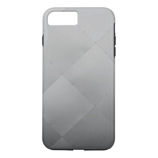 Shiny Modern Checkered Metal Silver Case-Mate iPhone Hülle (Rückseite)