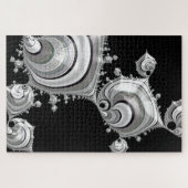 Shiny Monochrome Holographic Fraktal Space Oysters Puzzle (Horizontal)