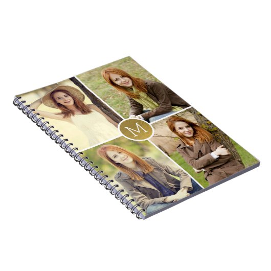 Shiny Monogram Custom Notebook Notizblock (Rechte Seite)