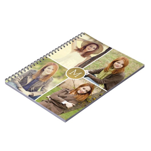 Shiny Monogram Custom Notebook Notizblock (Linke Seite)