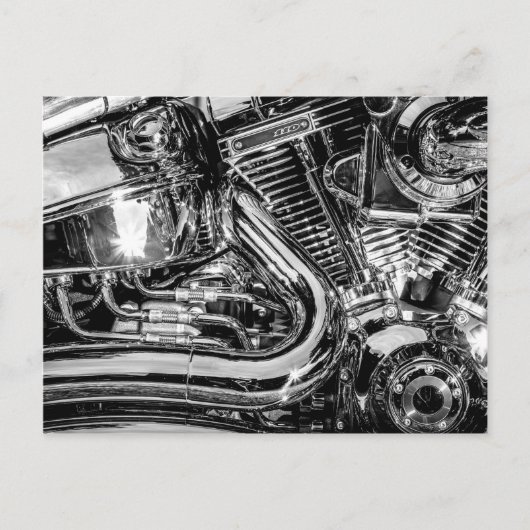 Shiny-Motorrad-Motor Postkarte (Vorderseite)