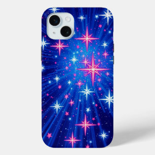 Shiny Multi Stars mit Blue Rays Mobile Case-Mate iPhone Hülle