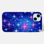 Shiny Multi Stars mit Blue Rays Mobile Case-Mate iPhone Hülle (Rückseite (Horizontal))